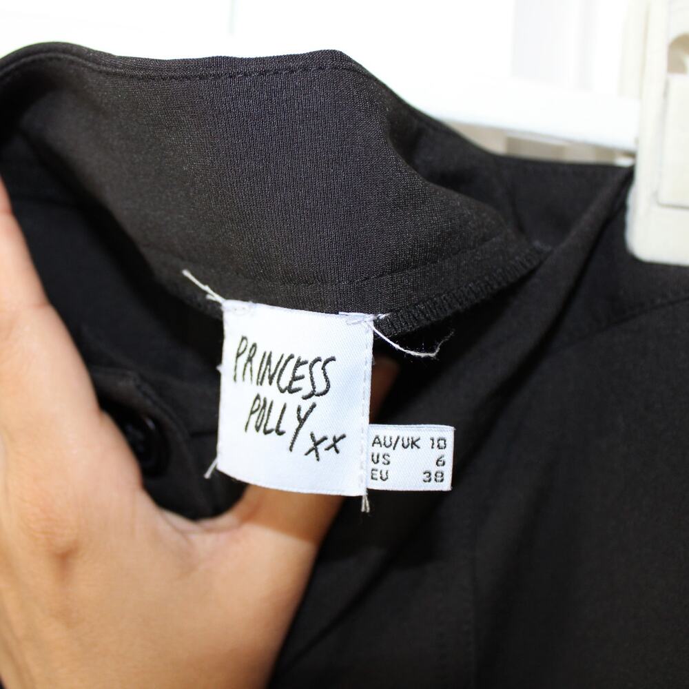 PRINCESS POLLY Kaylen Split Hem Flare Pants Black | 6 - Picture 5 of 9
